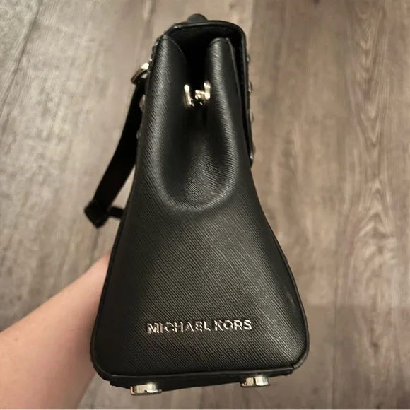 Michael Kors Ava Stud Small Top Handle Leather Satchel - Picture 5 of 13